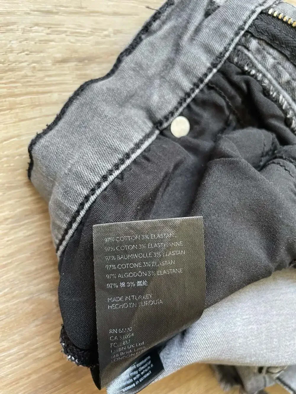 Free People High Rise Busted Knee Skinny Jeans Gray Distressed Women’s 27R